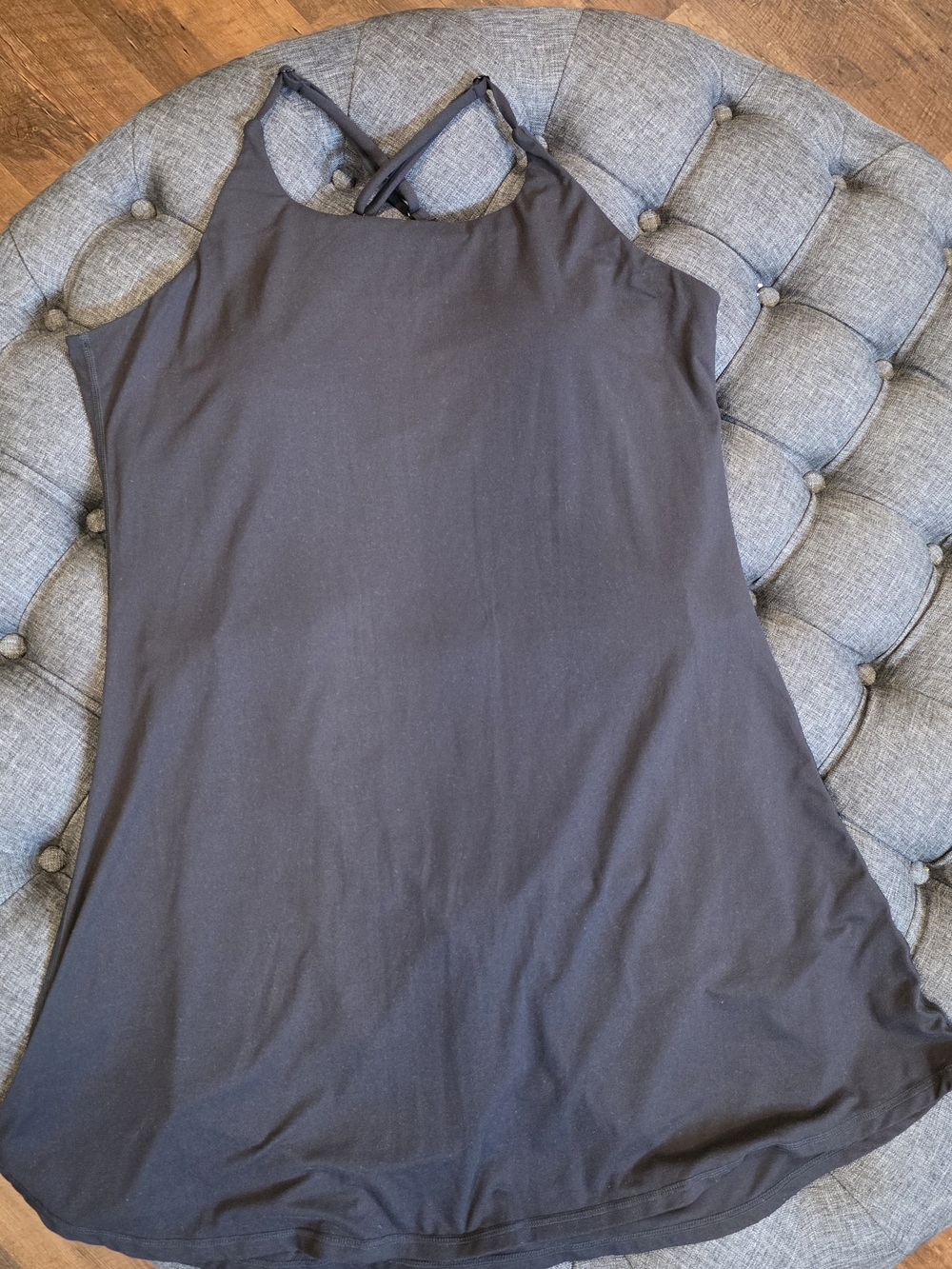 CVG Black Crossback Tank Dress